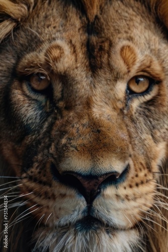 Portrait of Lion Face