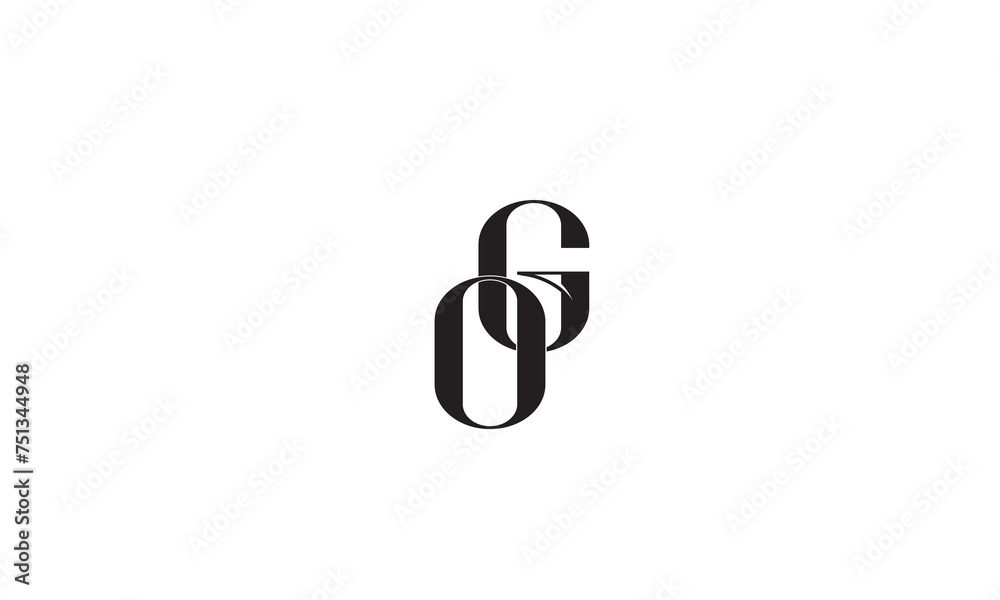 OG, GO, O, G Abstract Letters Logo Monogram OG, GO, O, G Abstract Letters Logo Monogram