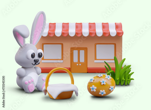 Special event in store for Easter. Advertising banner for online business