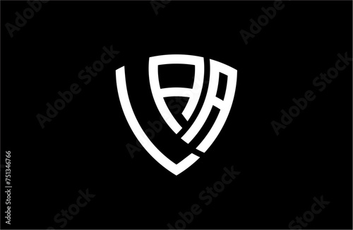 LAA creative letter shield logo design vector icon illustration photo