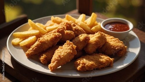 chicken nuggets with fries