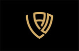 LAO creative letter shield logo design vector icon illustration