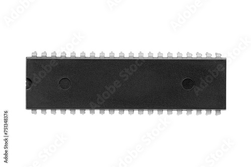 Wallpaper Mural The 40-pin electronic integrated circuit or microchip is isolated. DIP package, which is a common type of electronic component. Transparent PNG image. Torontodigital.ca