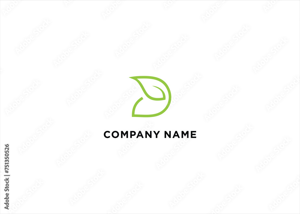 Initial D Leaf Logo Design Inspiration Stock Vector Initial D Leaf Logo Design Inspiration Stock Vector