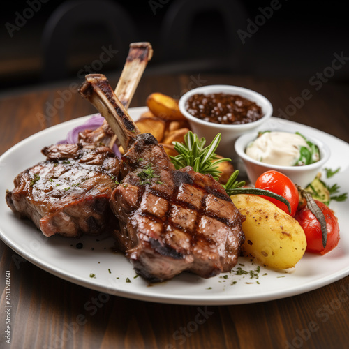 Luxurious Dinner with Tomahawk Steak