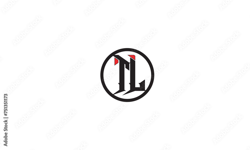 TL, LT, T, L Abstract Letters Logo Monogram TL, LT, T, L Abstract Letters Logo Monogram