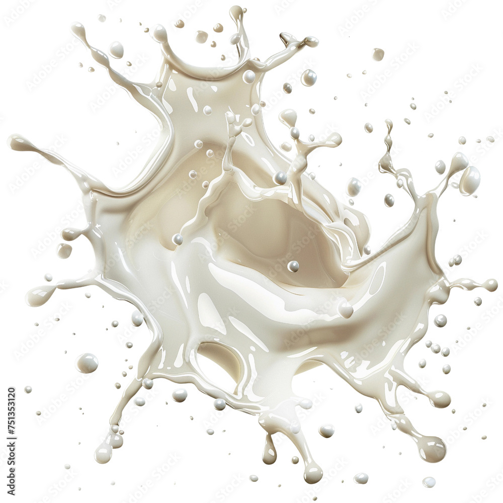 Pouring milk isolated transparent Pouring milk isolated transparent