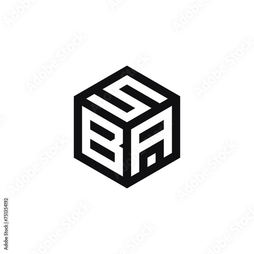 SBA leter   vector  art  icon logo design