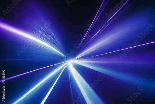 Purple and blue background with a light trail in the middle