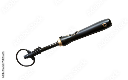 Crafting Stylish Looks with the Curling Iron On Transparent Background.