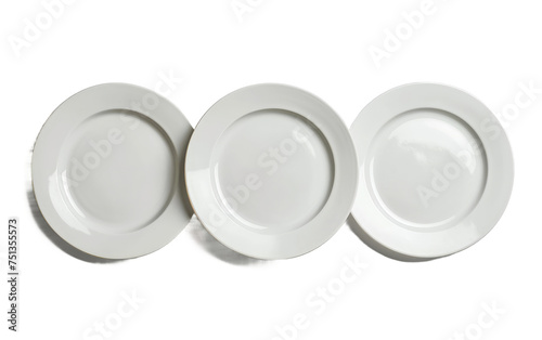 Set of Plates isolated on transparent Background