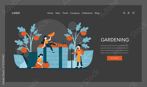 Joyful individuals tend to their garden, showcasing the serene pleasure of nurturing plants and the beauty of homegrown produce