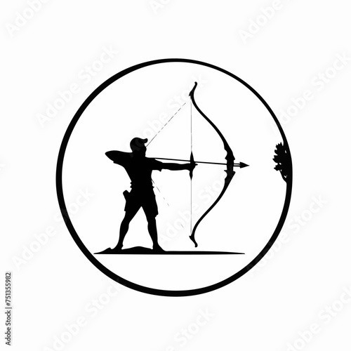 Logotipo de tiro con arco