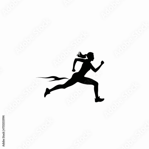 Silueta de una mujer corriendo © Ramon