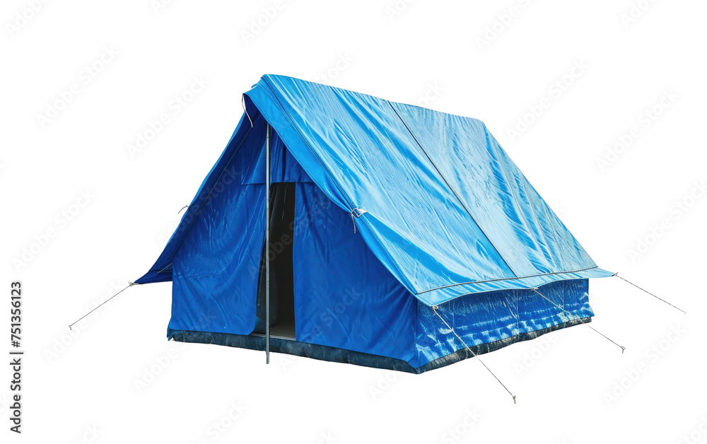 Blue Tent isolated on transparent Background - obrazy, fototapety, plakaty 