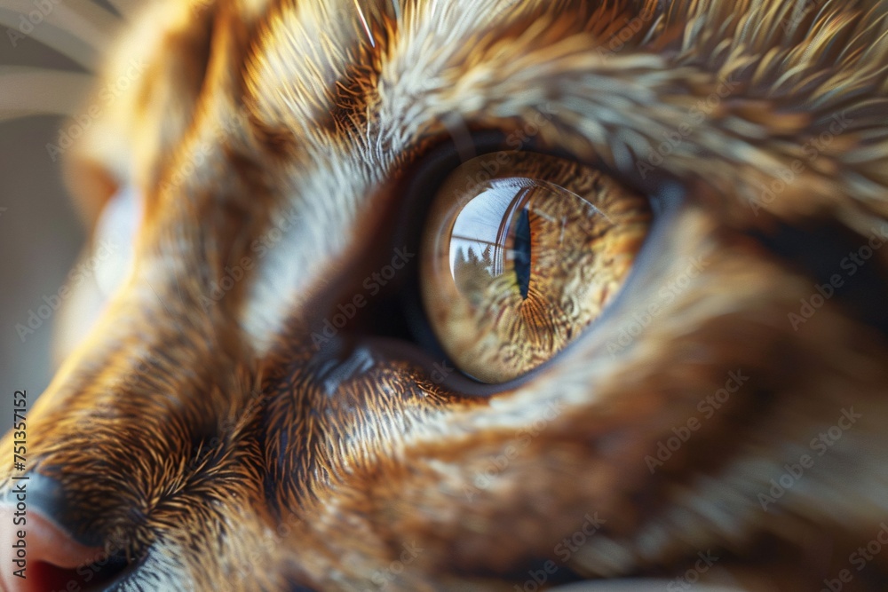 close up of a cat's eye