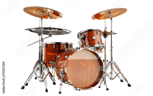 Unleashing Beats with the Dynamic Drum Set On Transparent Background.