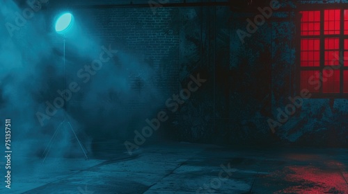 Dark cinematic rough background with spot light