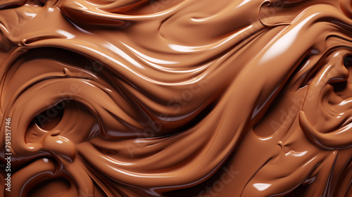 Texture of chocolate mixed with white cream. Elegant sweet background. Generative AI