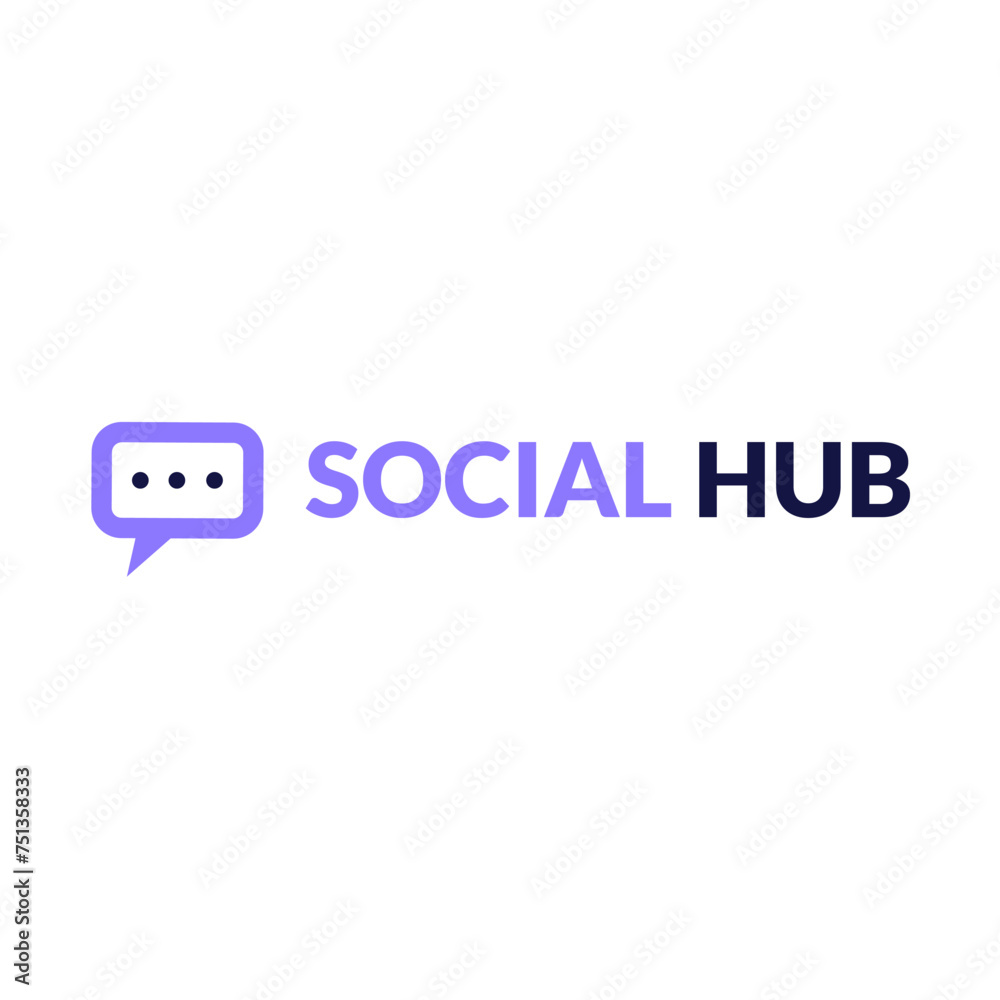 Social hubs Pictorial Logo Vector Design