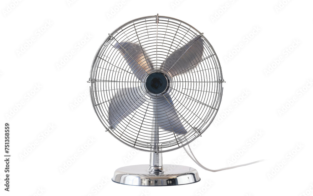Embracing Cool Air with the Modern Electric Fan On Transparent Background.