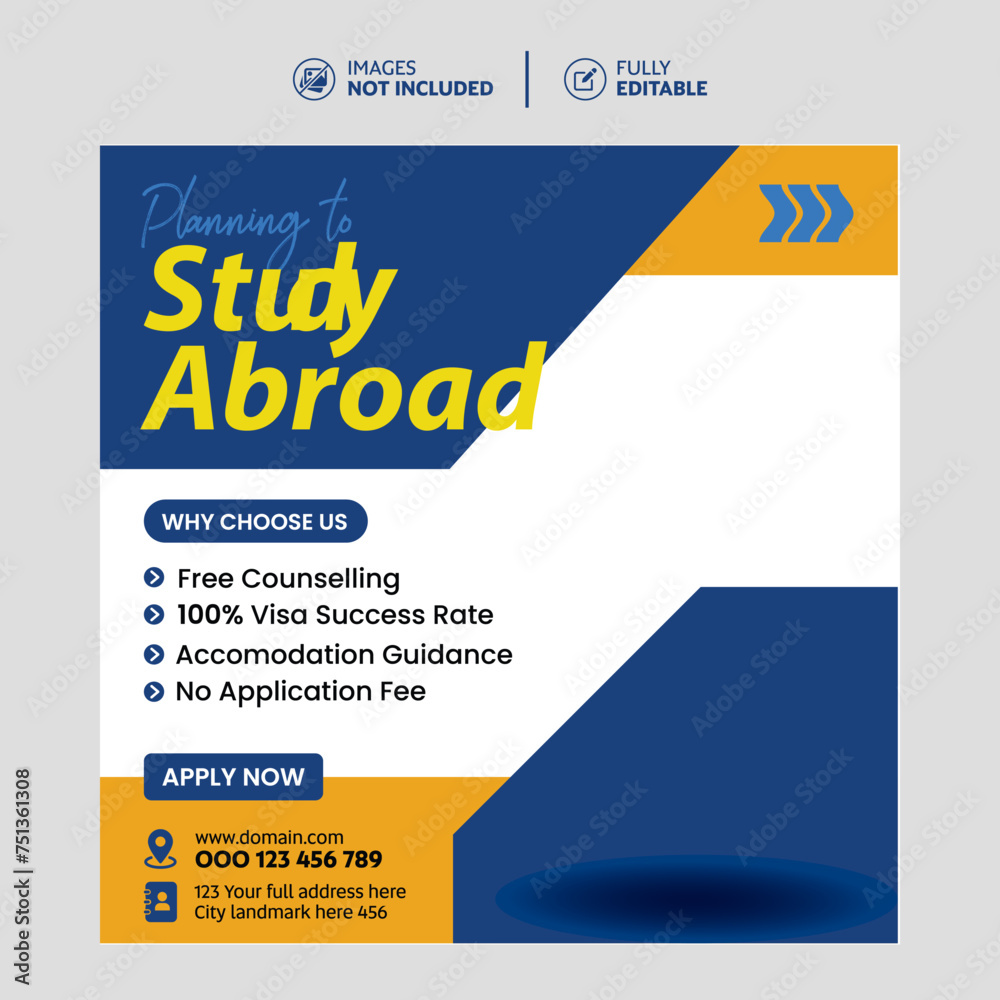study abroad social media post template study abroad social media post template