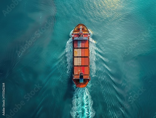 Boat sailing on a river into the blue ocean under a summer sky, embodying the essence of a water-bound adventure and vacation