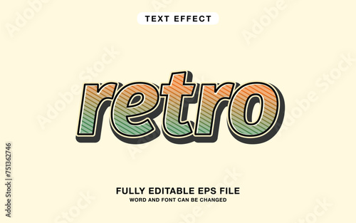 Vintage Editable text effect. Vintage classic style text effect