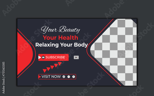 Vector modern digital Corporate YouTube video thumbnail and social media post web banner template