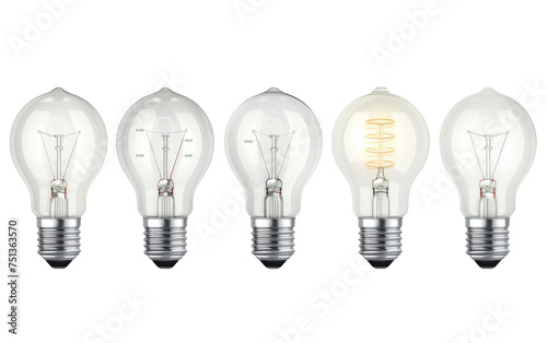 Array of Light Sources isolated on transparent Background