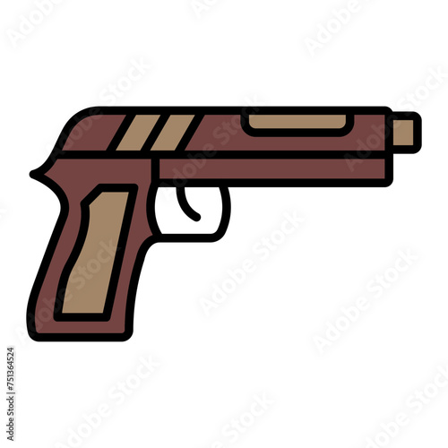   Pistol line filled icon