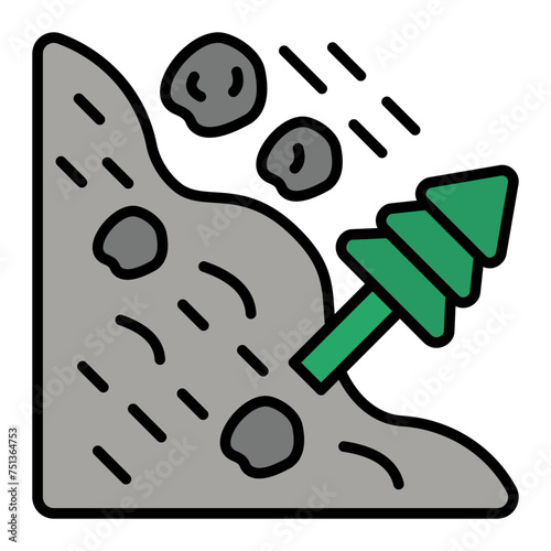   Avalanche line filled icon