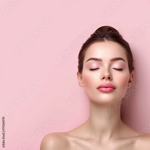 Elegant Beauty Portrait for Cosmetic Banner