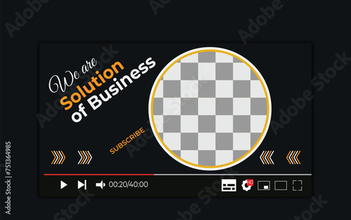 Vector modern digital Corporate YouTube video thumbnail and social media post web banner template