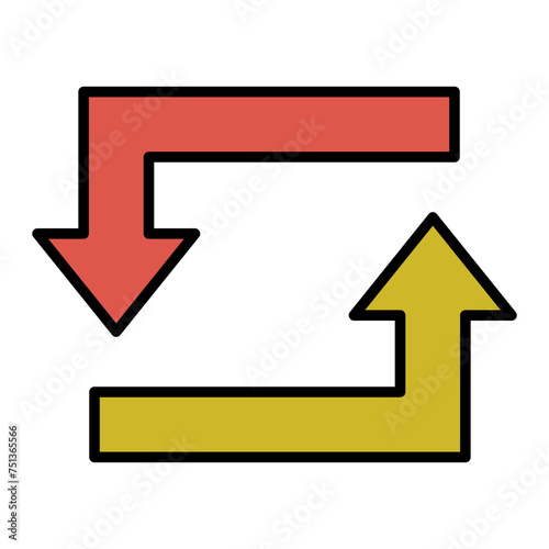   Repeat line filled icon