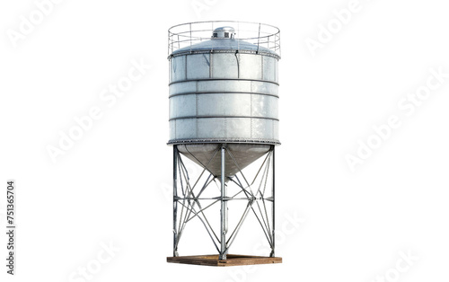 Silver Aqua Tower isolated on transparent Background