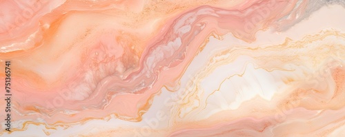Abstract peach fuzz marbleized stone marble granite texture background panorama banner marbled, seamless pattern