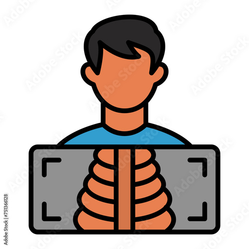   Radiology line filled icon