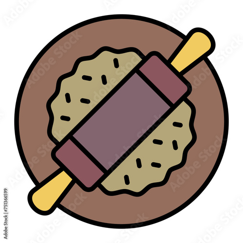   Dough line filled icon