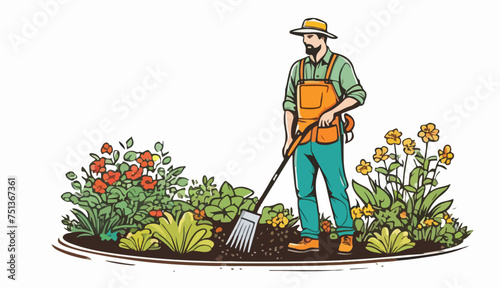 Vector de un jardinero
