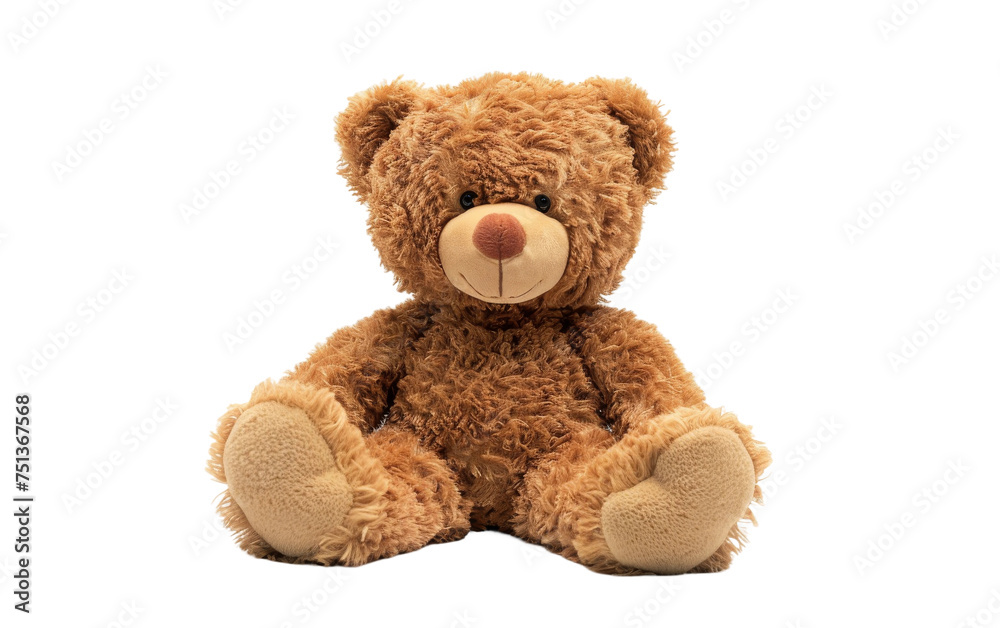 Snuggle Up with a Plush Teddy Bear On Transparent Background.