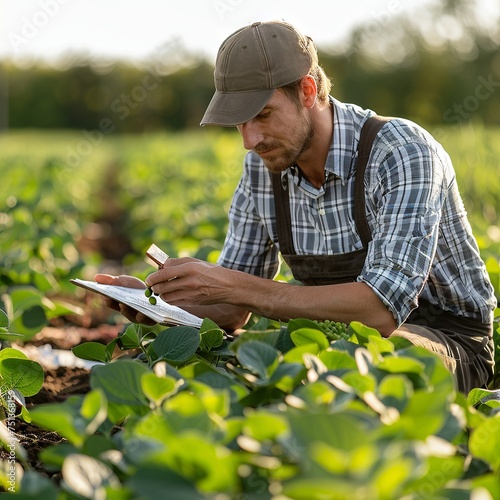 Agricultural Engineer in Soybean Field Analysis

