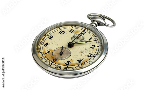 Mastering Time with a Stopwatch On Transparent Background.