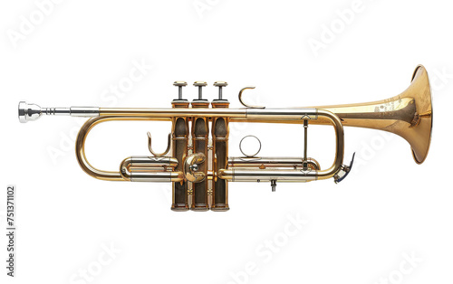 Trumpeting Musical Expression On Transparent Background.