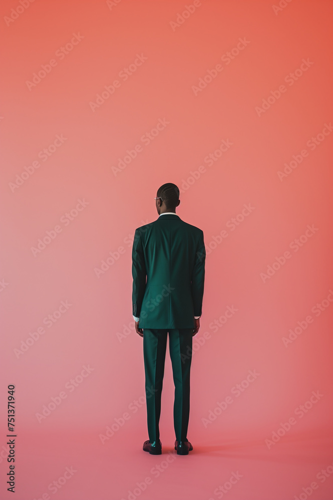 Minimalist Portrait of Faceless Figure Minimalist Portrait of Faceless Figure