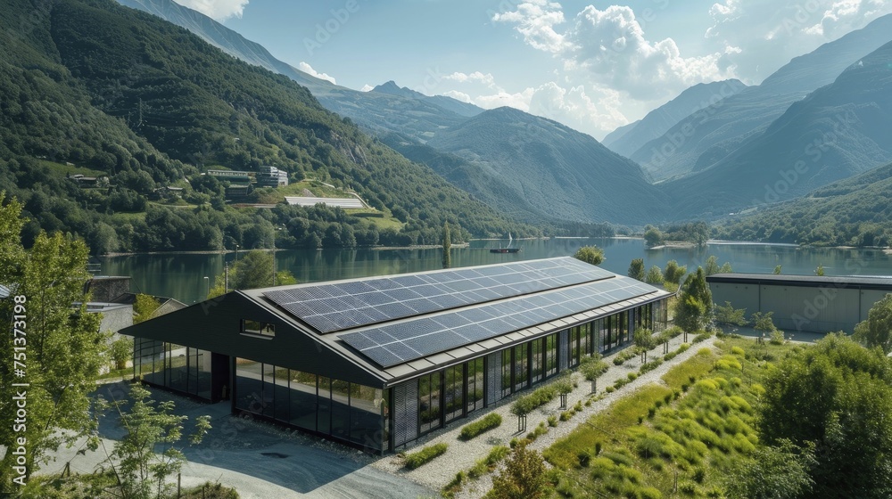 Renewable Energy-Powered Plant, Operating entirely on renewable energy, this small factory embodies environmental stewardship, minimizing its carbon footprint while maximizing efficiency.