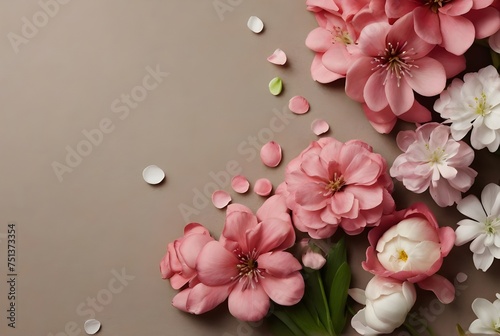 greeting flowers with place for text