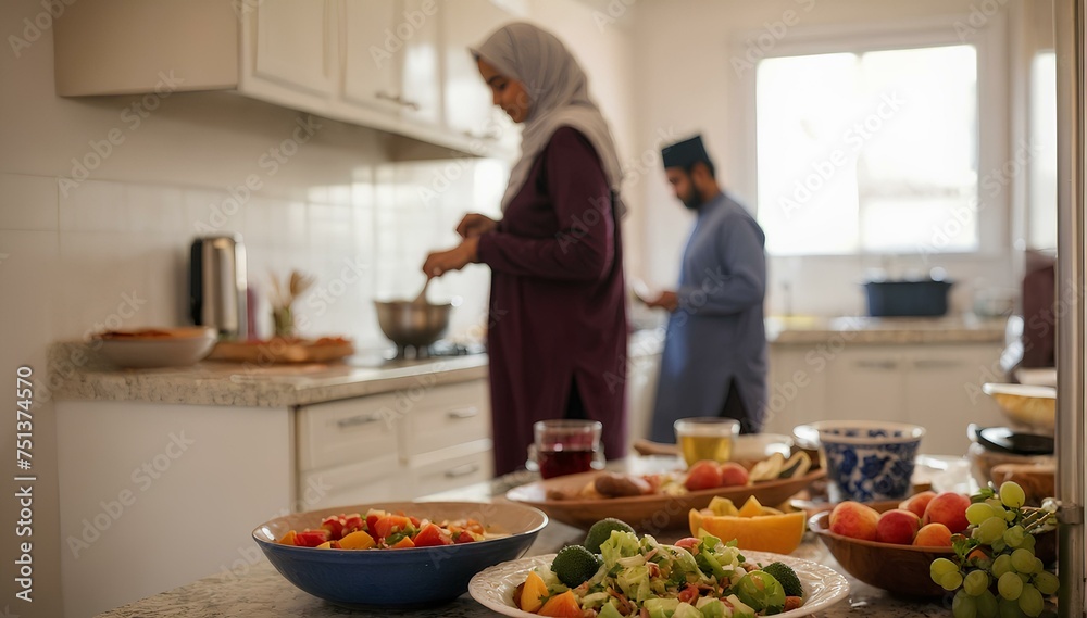 Women preparing eid al-fitr at home.