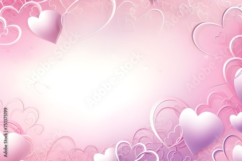 Seamless background with different stylized hearts background for valentine's day
 photo