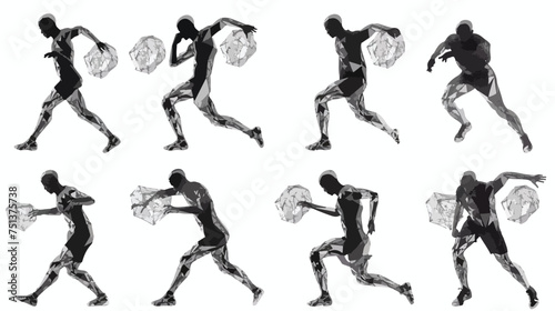 Male athlete discus thrower or a runner in standby or photo